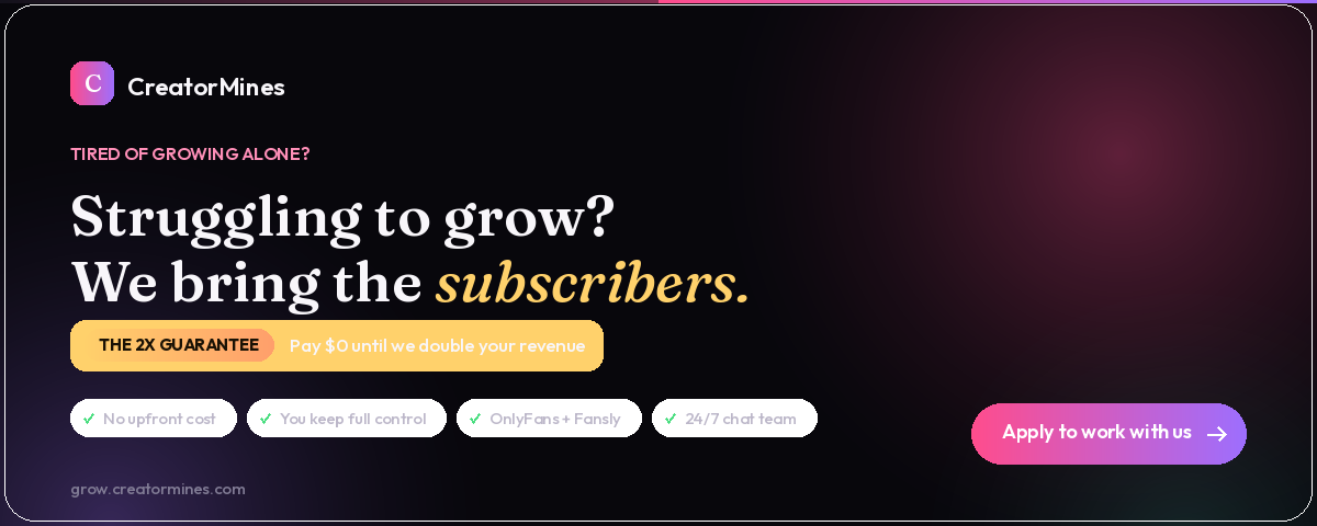 CreatorMines 2X Guarantee — we bring the subscribers